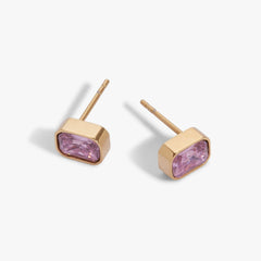 October Emerald-Cut Birthstone Stud Earrings, Earrings, $ 28.00, A Moment Of Now™