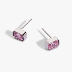 October Emerald-Cut Birthstone Stud Earrings, Earrings, $ 28.00, A Moment Of Now™