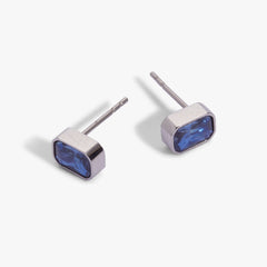 September Emerald-Cut Birthstone Stud Earrings, Earrings, $ 28.00, A Moment Of Now™