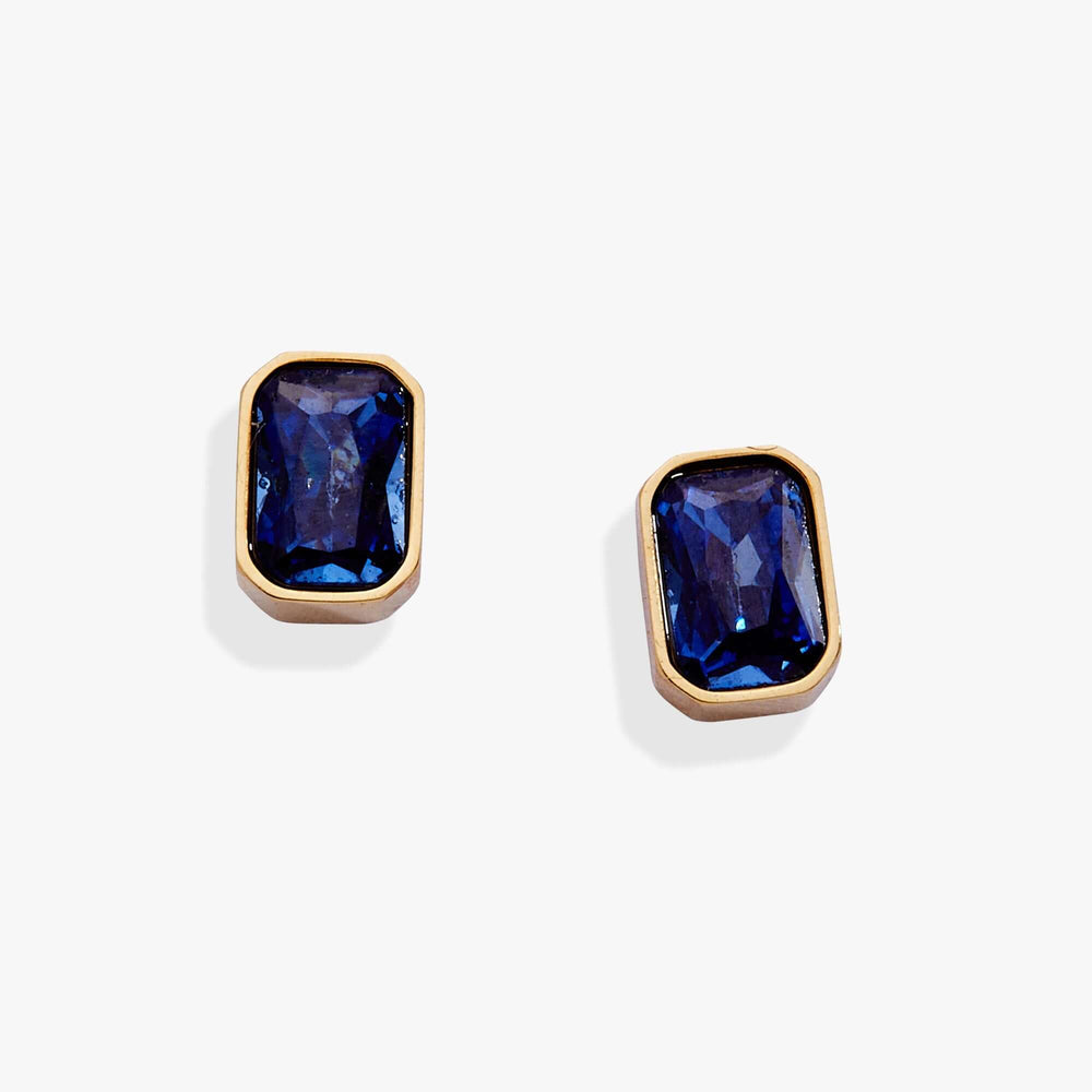 September Emerald-Cut Birthstone Stud Earrings, Earrings, $ 28.00, A Moment Of Now™