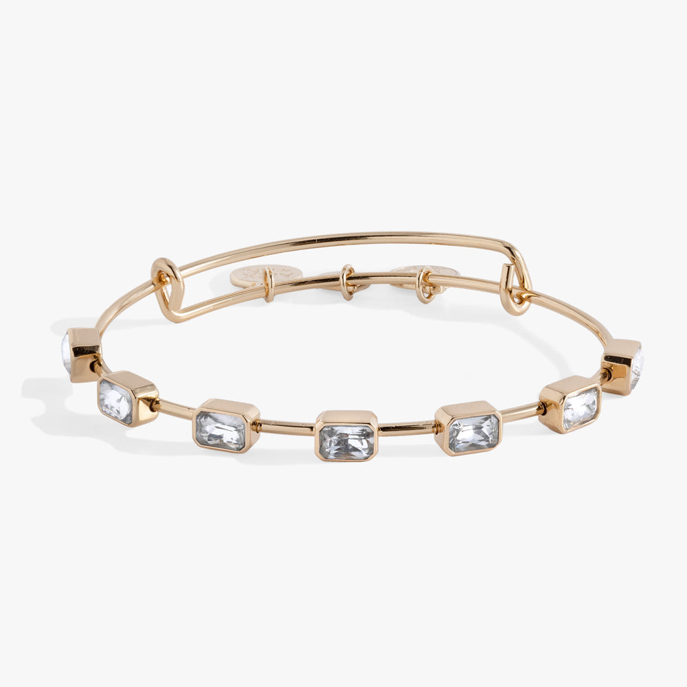 April Birthstone Emerald Cut Bangle, Bracelets, $ 34.00, A Moment Of Now™