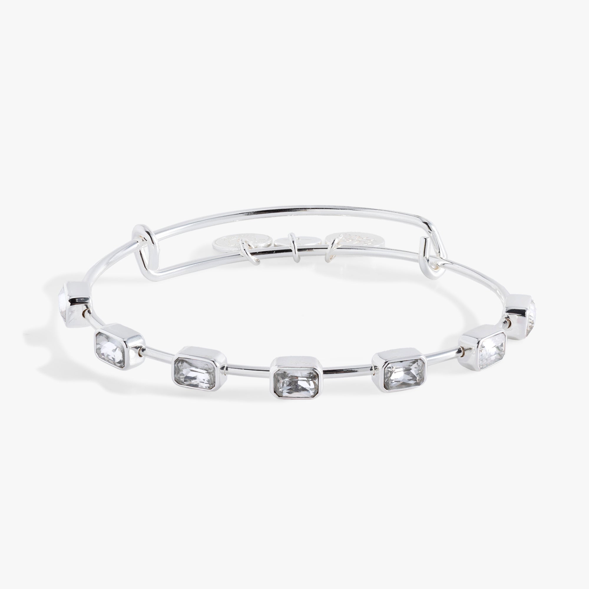 April Birthstone Emerald Cut Bangle, Bracelets, $ 34.00, A Moment Of Now™