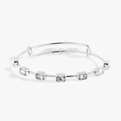 April Birthstone Emerald Cut Bangle, Bracelets, $ 34.00, A Moment Of Now™