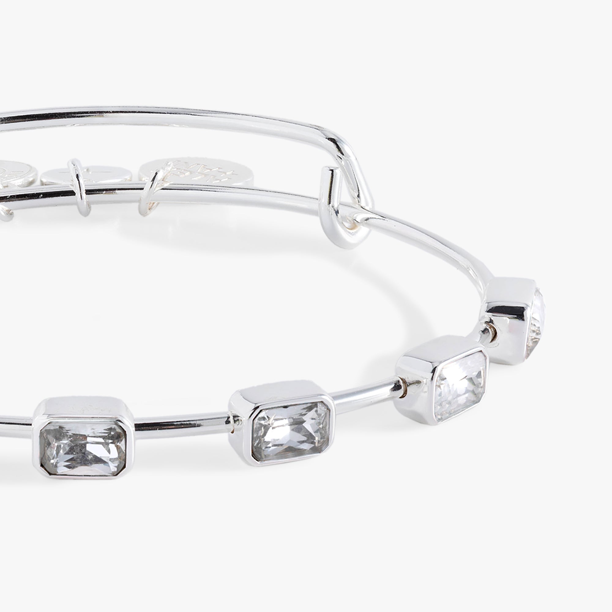 April Birthstone Emerald Cut Bangle, Bracelets, $ 34.00, A Moment Of Now™
