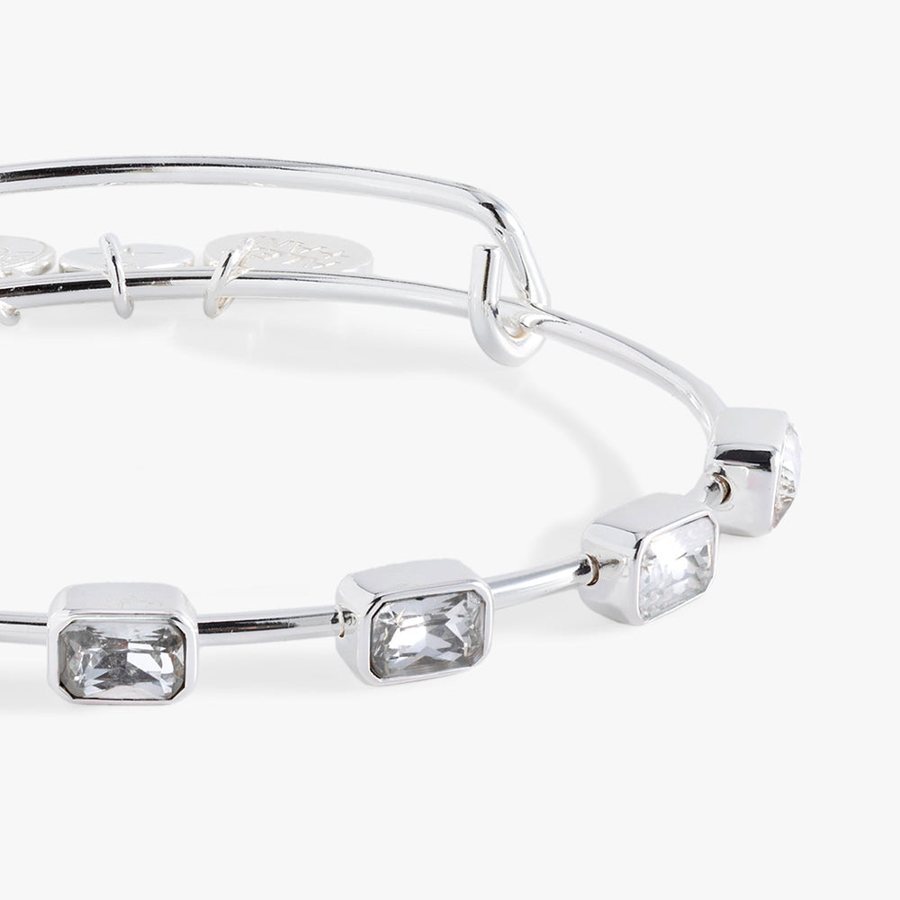 April Birthstone Emerald Cut Bangle, Bracelets, $ 34.00, A Moment Of Now™