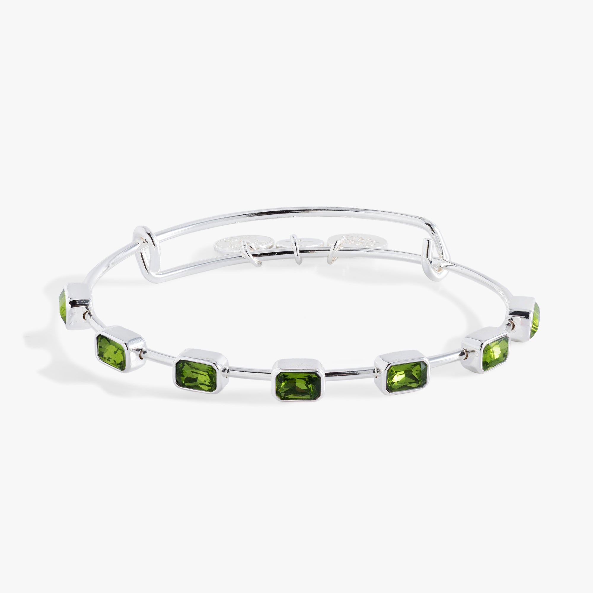 August Birthstone Emerald Cut Bangle, Bracelets, $ 34.00, A Moment Of Now™