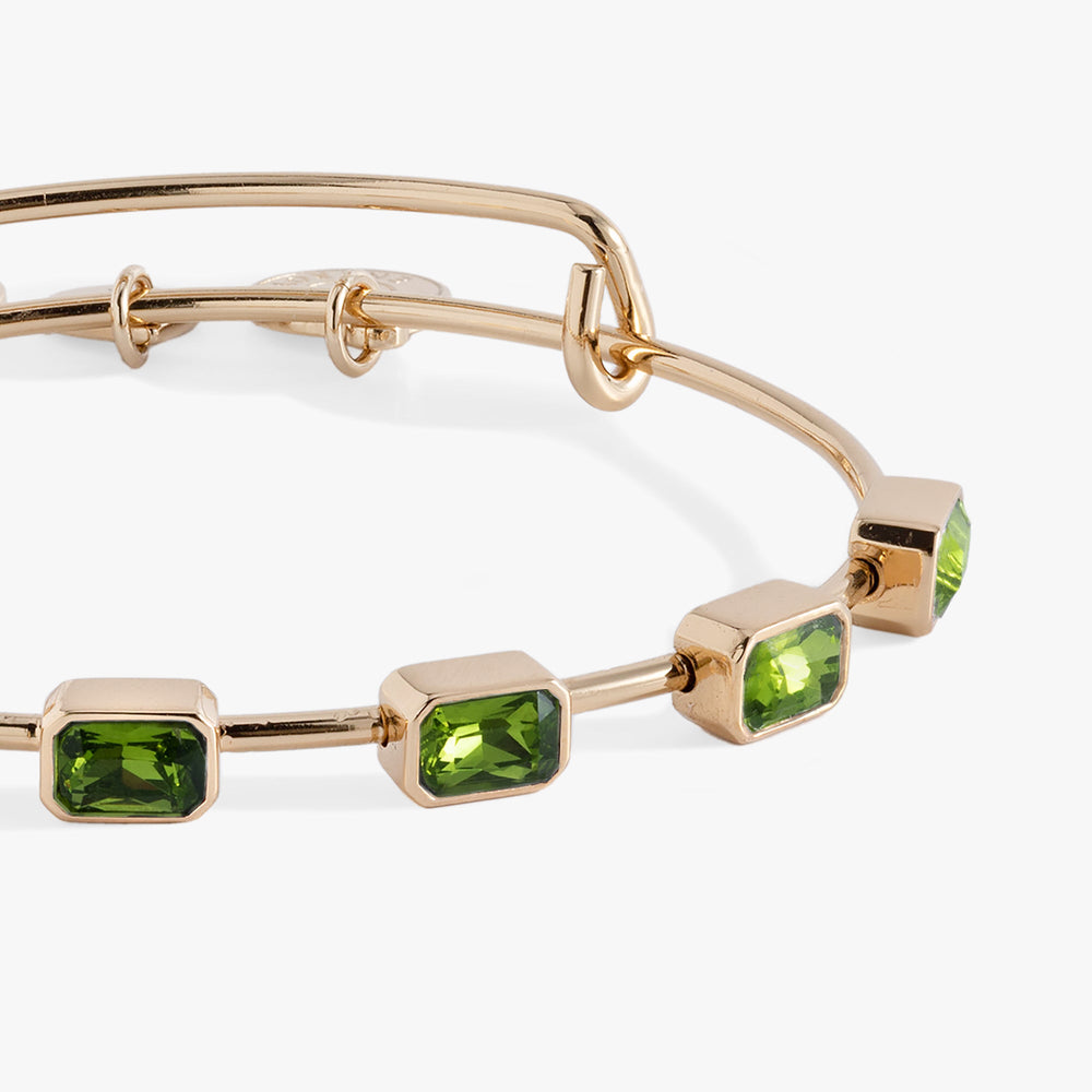 August Birthstone Emerald Cut Bangle, Bracelets, $ 34.00, A Moment Of Now™