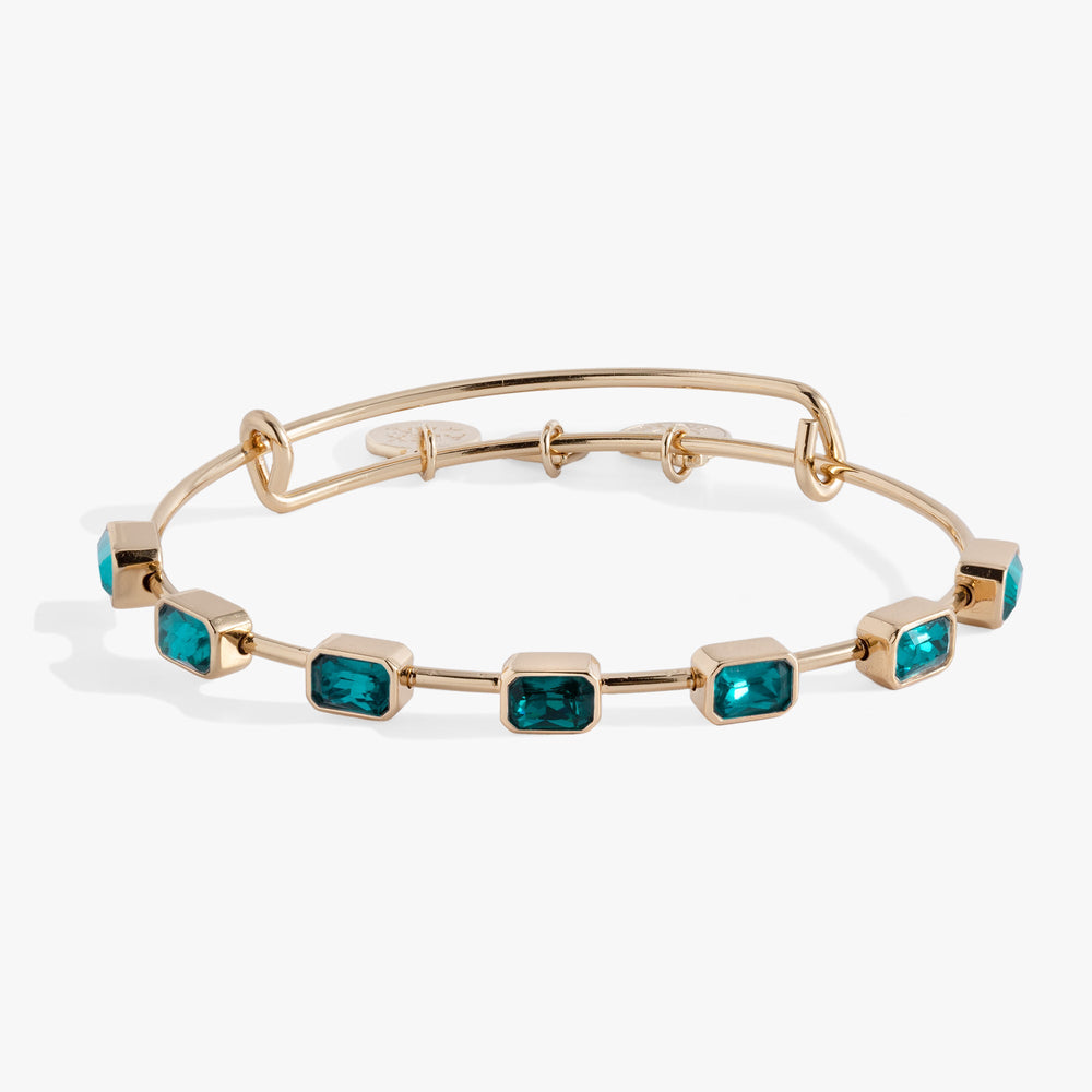 December Birthstone Emerald Cut Bangle, Bracelets, $ 34.00, A Moment Of Now™