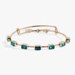 December Birthstone Emerald Cut Bangle, Bracelets, $ 34.00, A Moment Of Now™