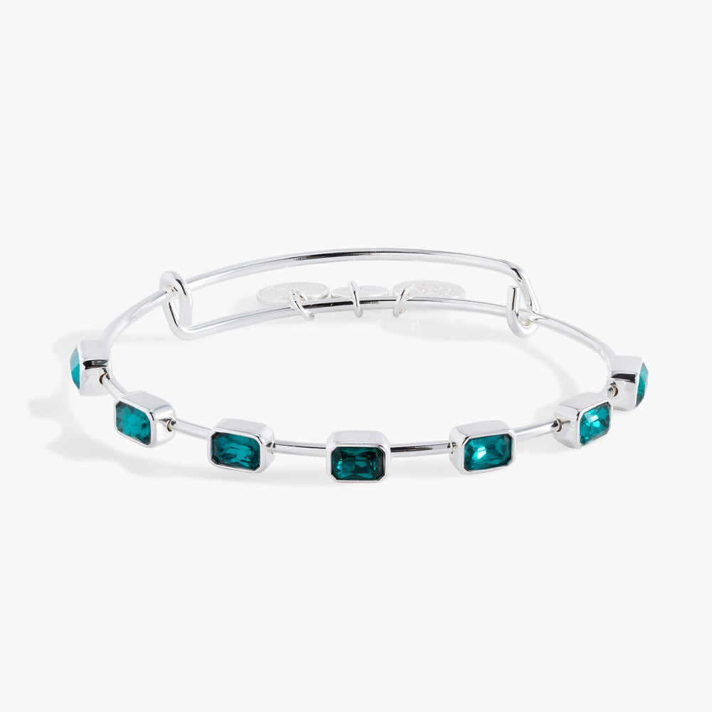 December Birthstone Emerald Cut Bangle, Bracelets, $ 34.00, A Moment Of Now™
