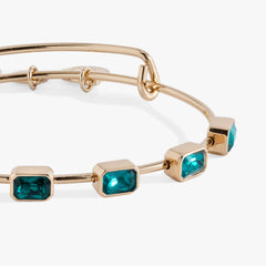 December Birthstone Emerald Cut Bangle, Bracelets, $ 34.00, A Moment Of Now™