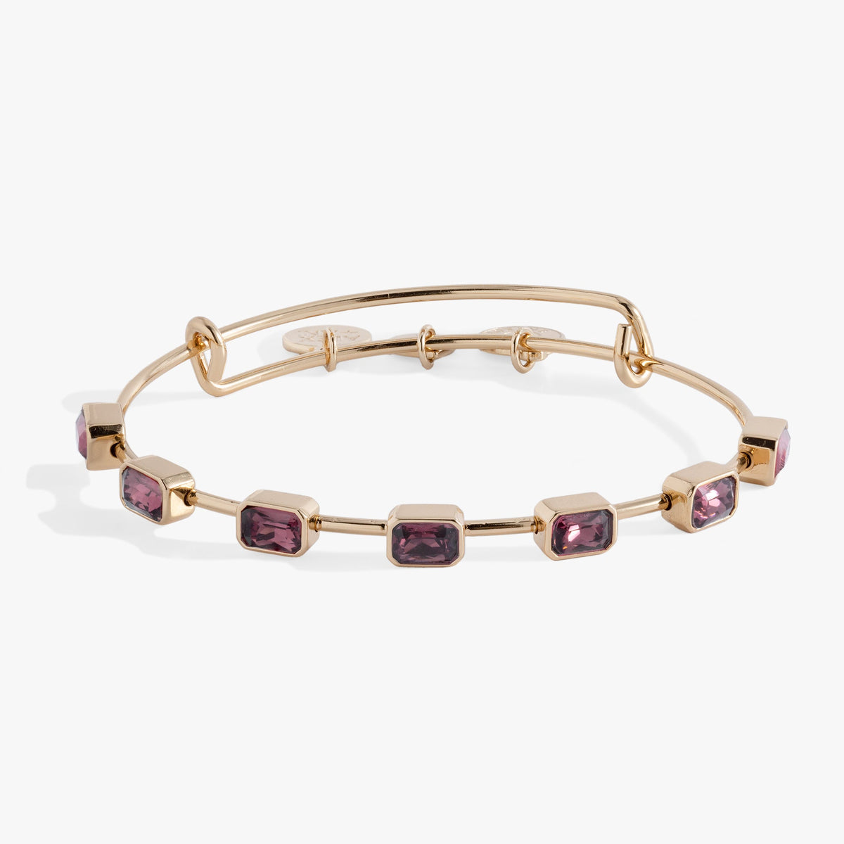 February Birthstone Emerald Cut Bangle, Bracelets, $ 34.00, A Moment Of Now™