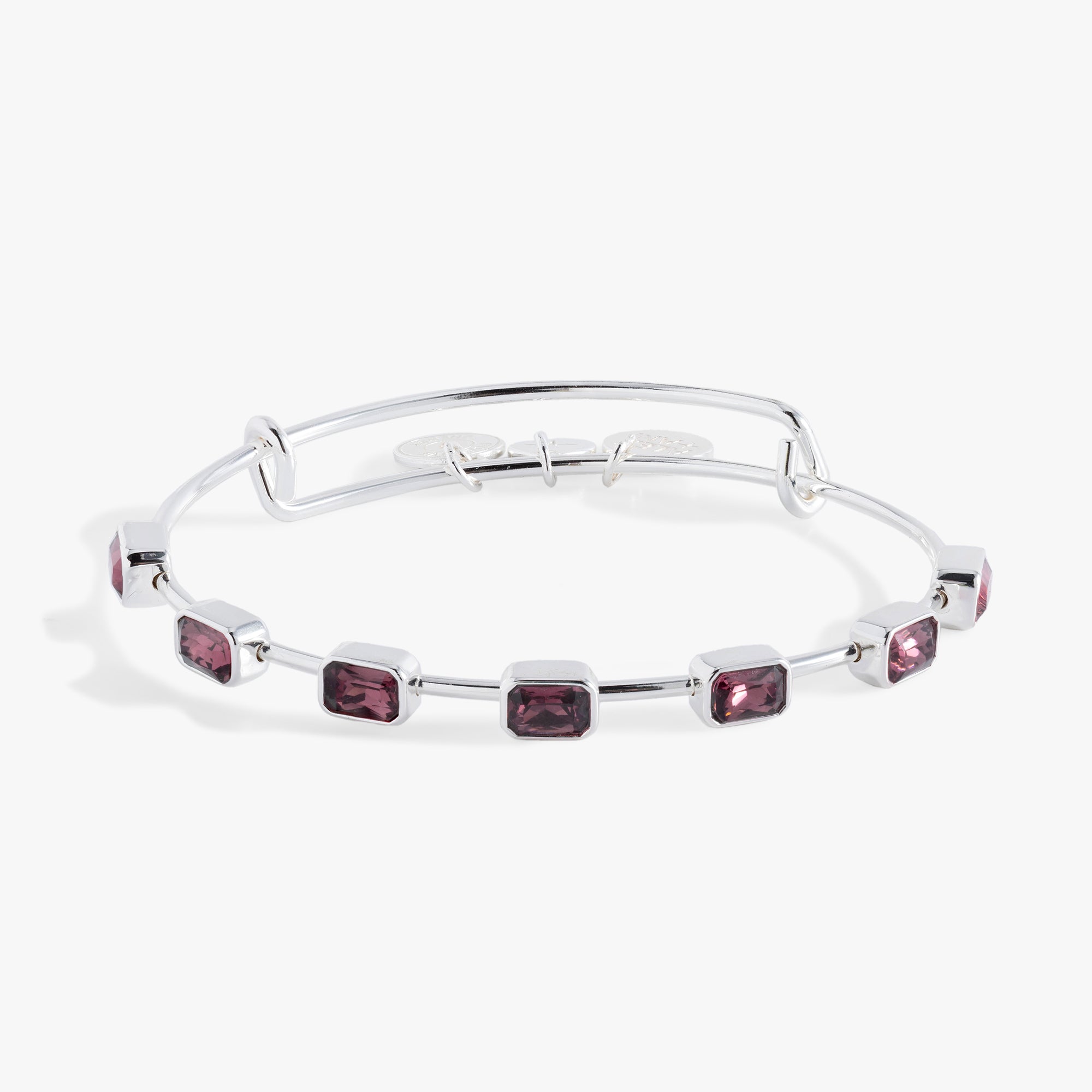 February Birthstone Emerald Cut Bangle, Bracelets, $ 34.00, A Moment Of Now™
