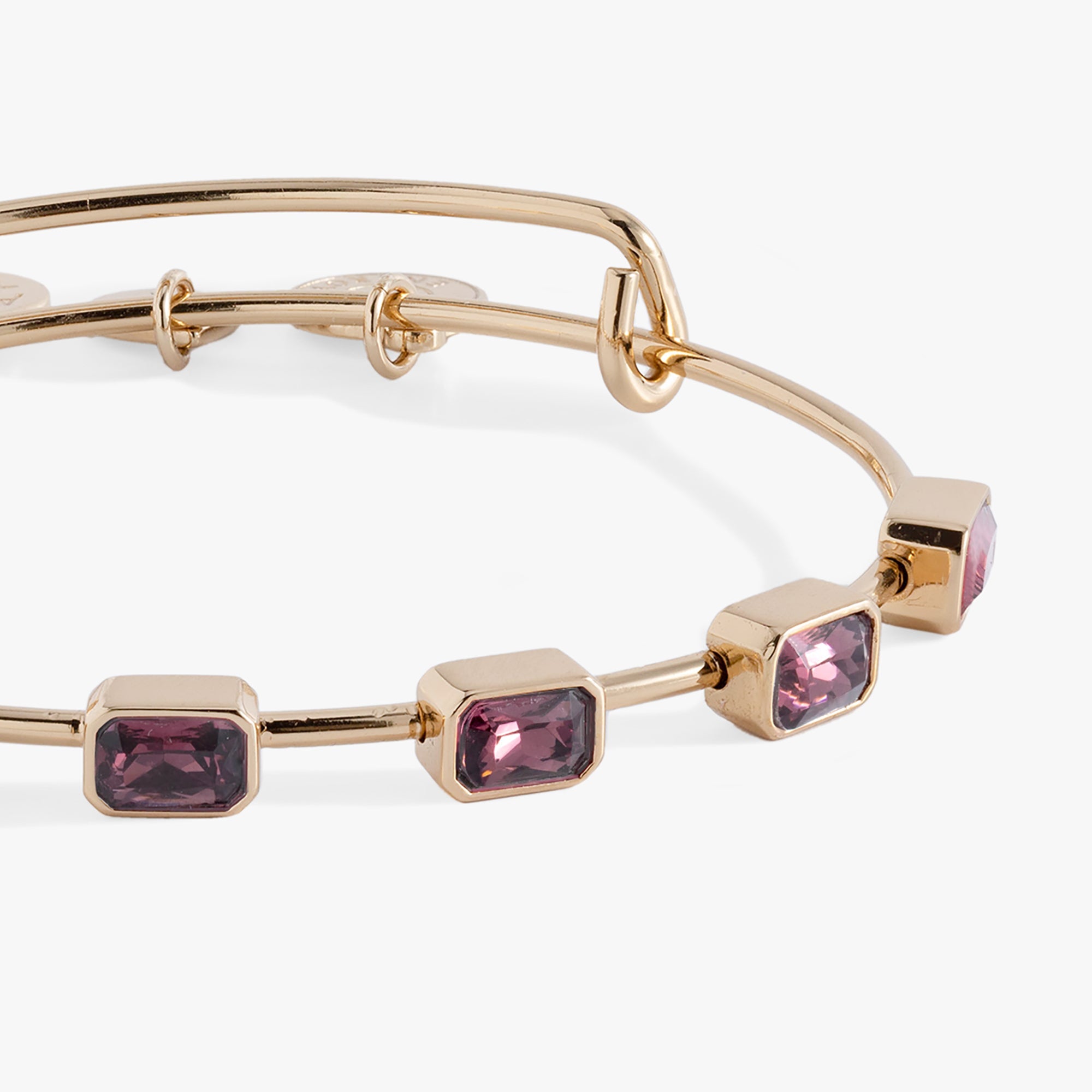 February Birthstone Emerald Cut Bangle, Bracelets, $ 34.00, A Moment Of Now™