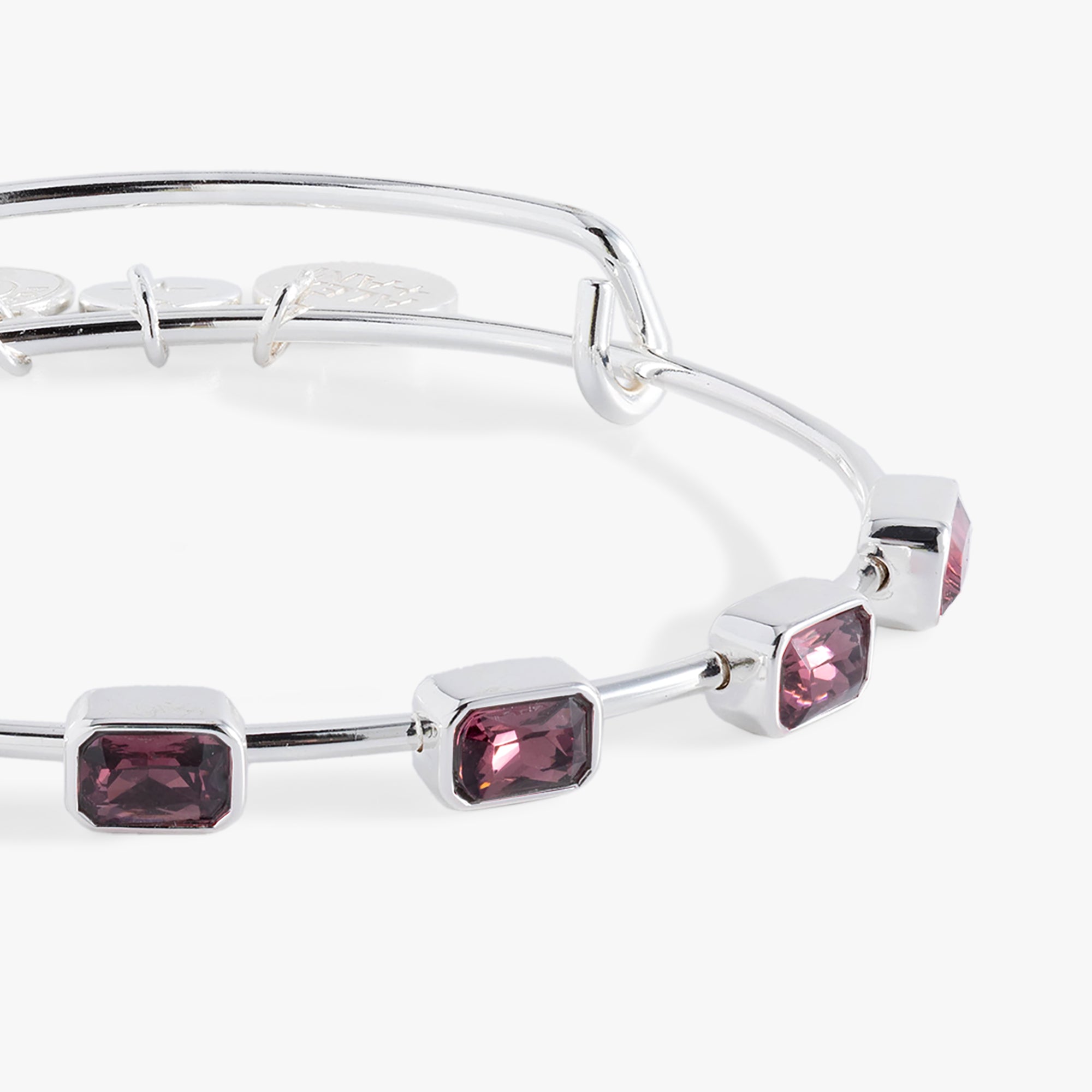 February Birthstone Emerald Cut Bangle, Bracelets, $ 34.00, A Moment Of Now™