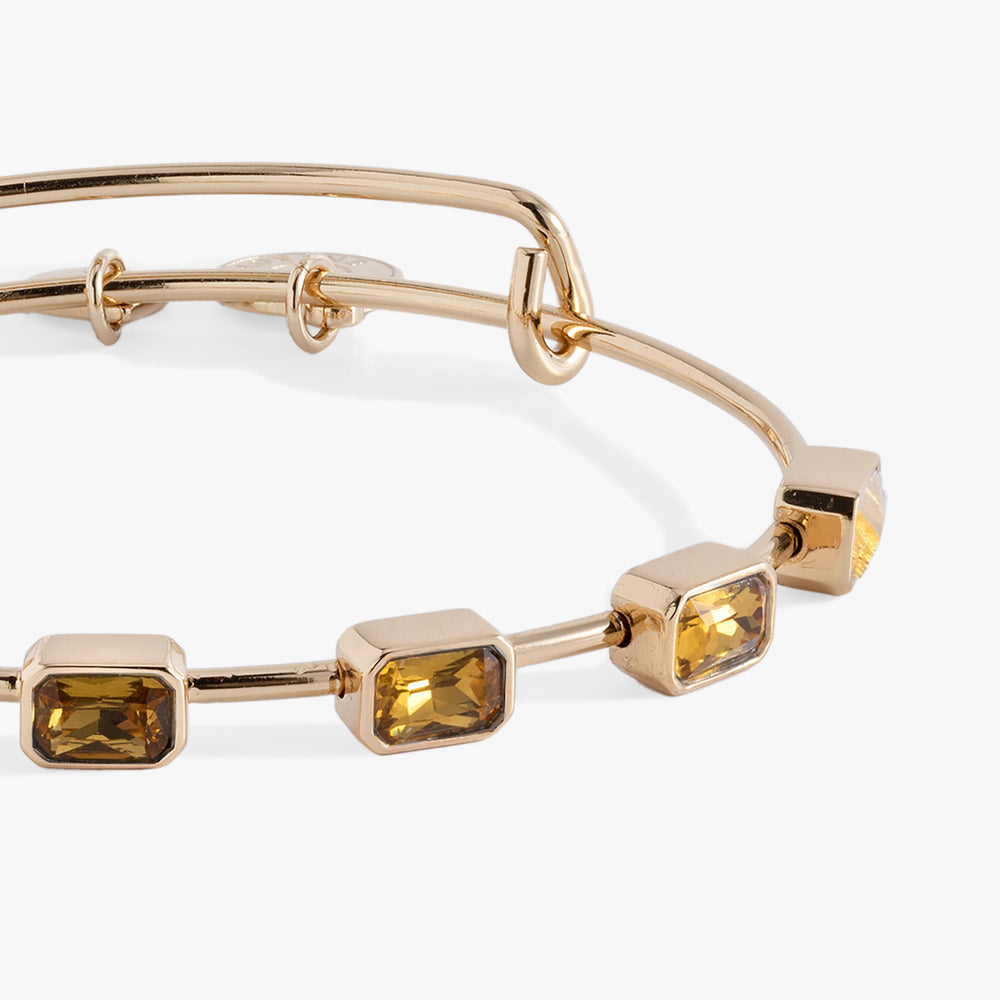 November Birthstone Emerald Cut Bangle, Bracelets, $ 34.00, A Moment Of Now™