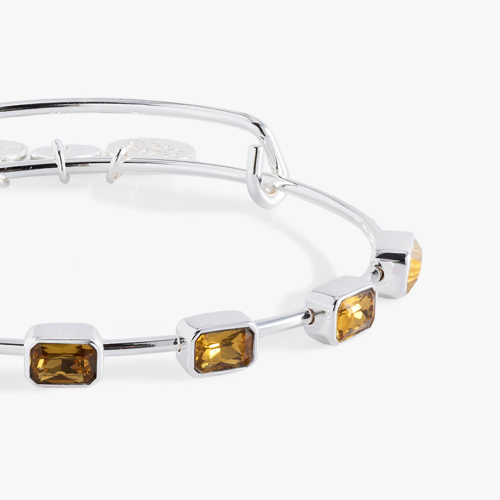 November Birthstone Emerald Cut Bangle, Bracelets, $ 34.00, A Moment Of Now™