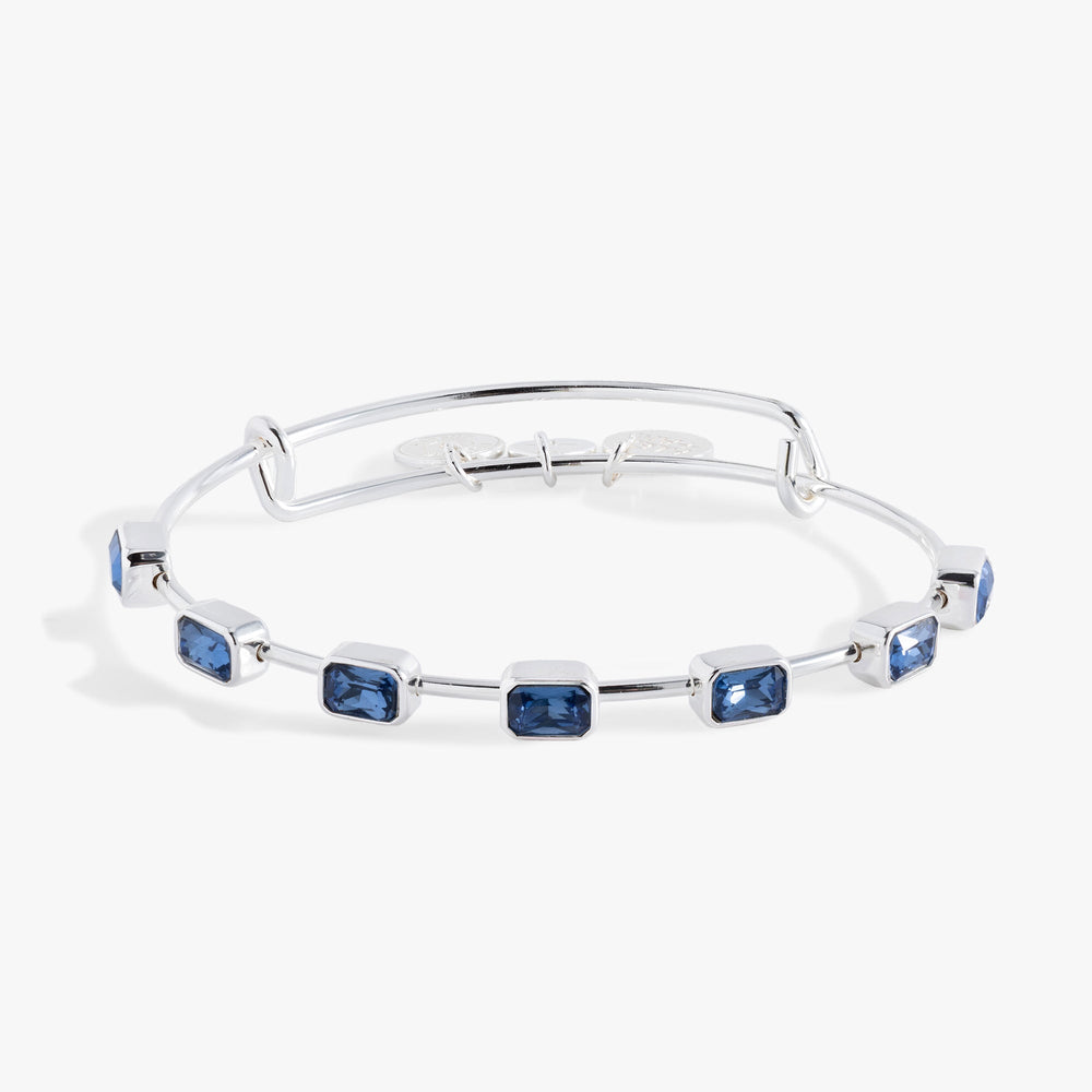 September Birthstone Emerald Cut Bangle, Bracelets, $ 34.00, A Moment Of Now™