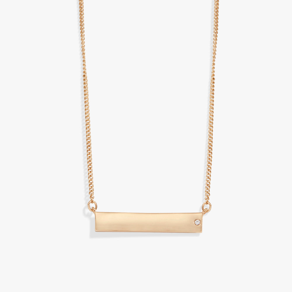 Bar Necklace with Crystal Accent, Necklaces, $ 44.00, A Moment Of Now™