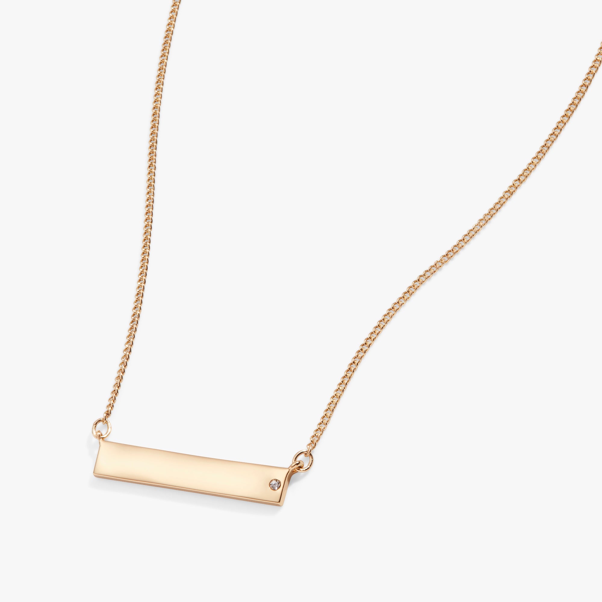 Bar Necklace with Crystal Accent, Necklaces, $ 44.00, A Moment Of Now™