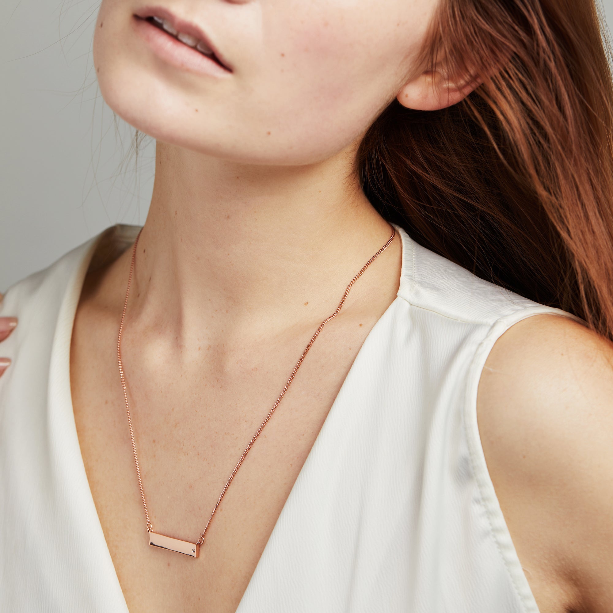 Bar Necklace with Crystal Accent, Necklaces, $ 44.00, A Moment Of Now™