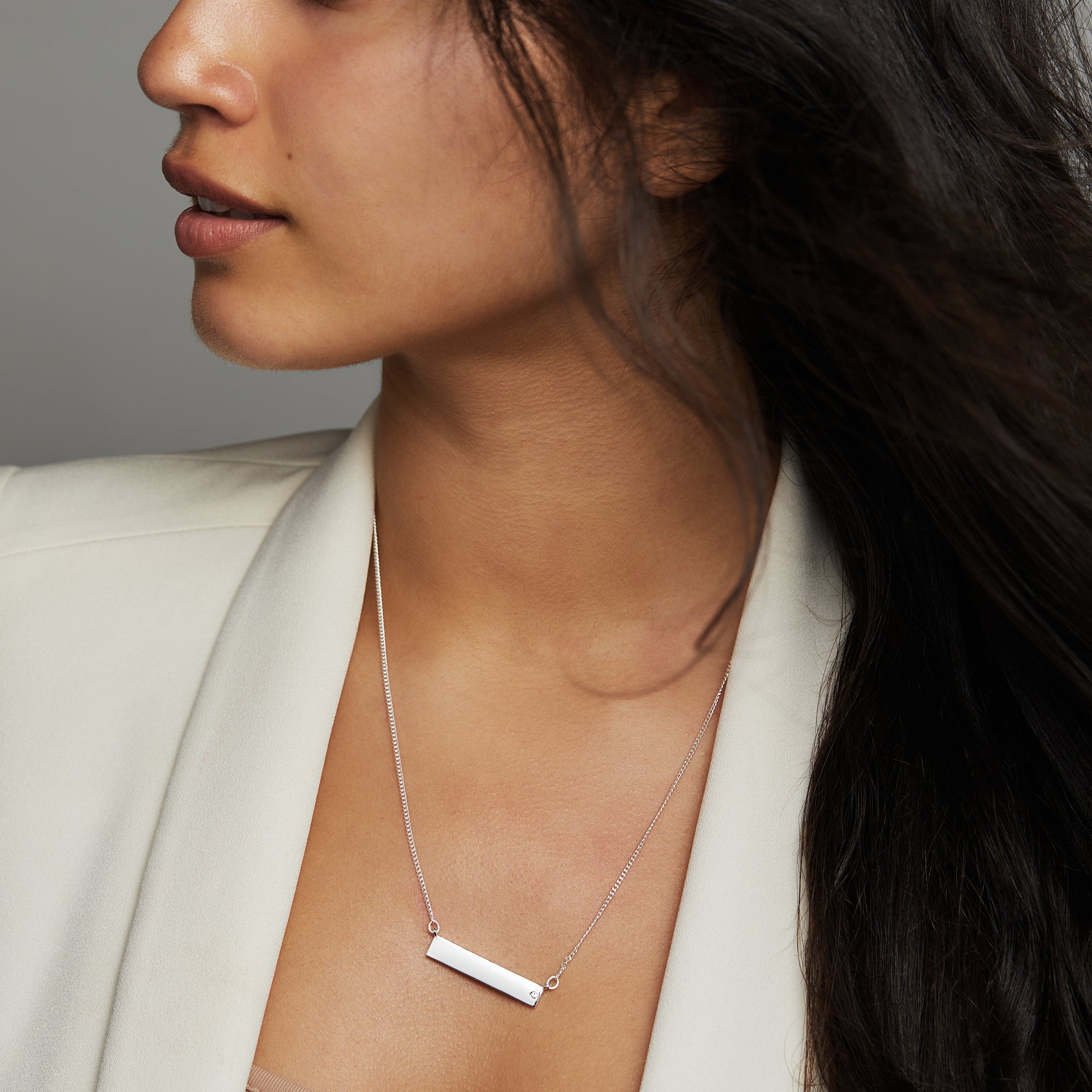 Bar Necklace with Crystal Accent, Necklaces, $ 44.00, A Moment Of Now™
