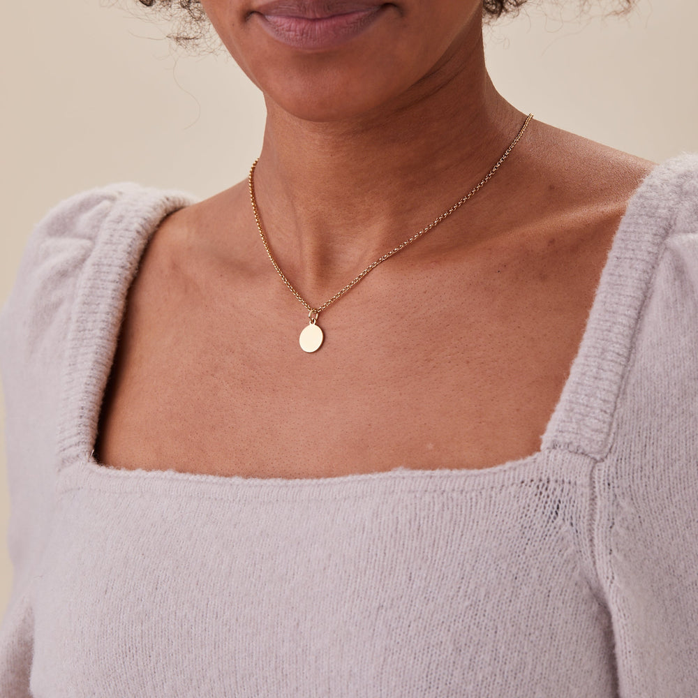 Small Circle Charm Necklace, 19'', Necklaces, $ 19.90, A Moment Of Now™