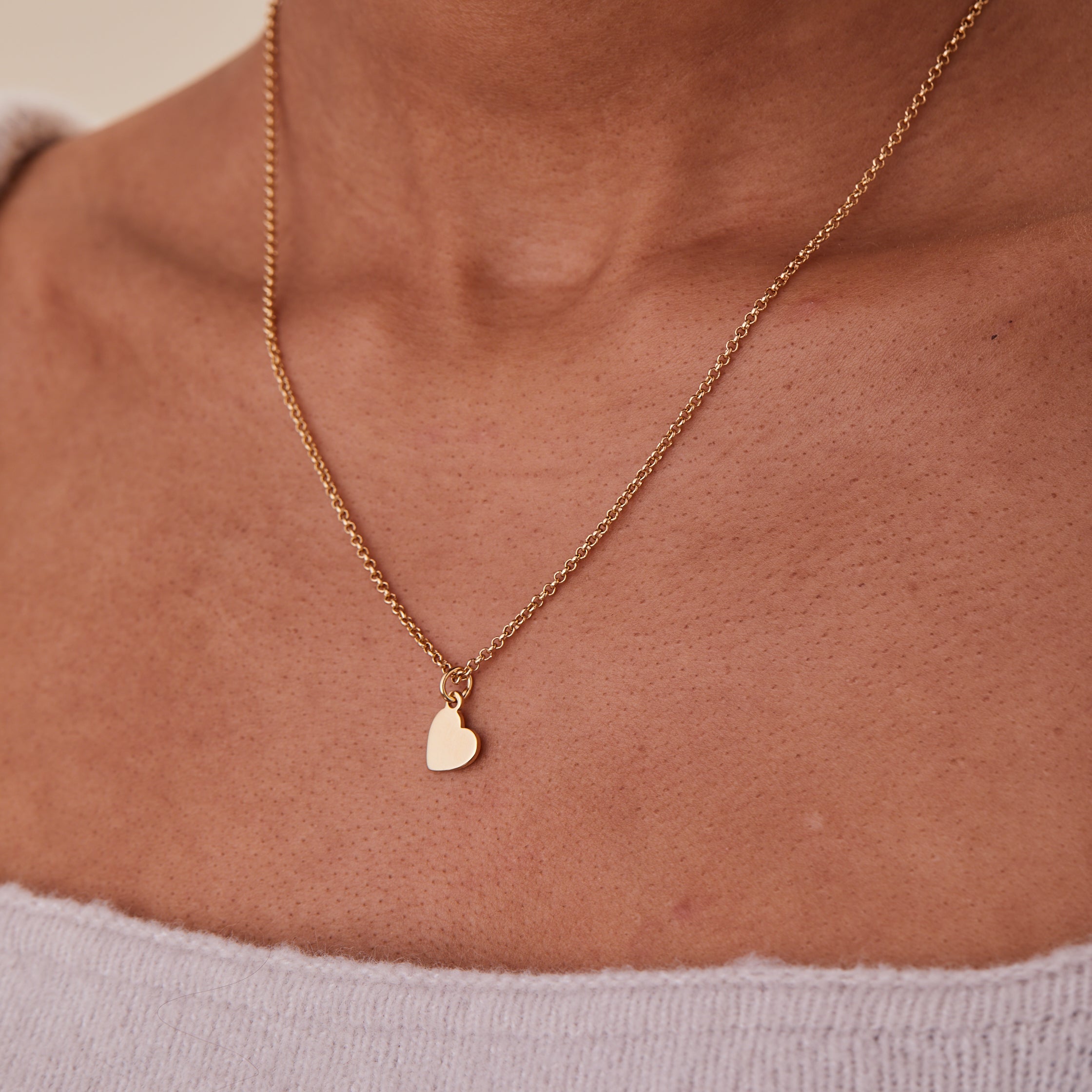 Small Heart Charm Necklace, 19'', Necklaces, $ 19.90, A Moment Of Now™