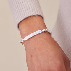 Inline Bar Stretch Bracelet with Crystal Accent, Bracelets, $ 9.90, A Moment Of Now™