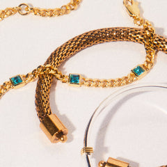 March Birthstone Aquamarine Curb Chain Bracelet, Bracelets, $ 28.00, A Moment Of Now™