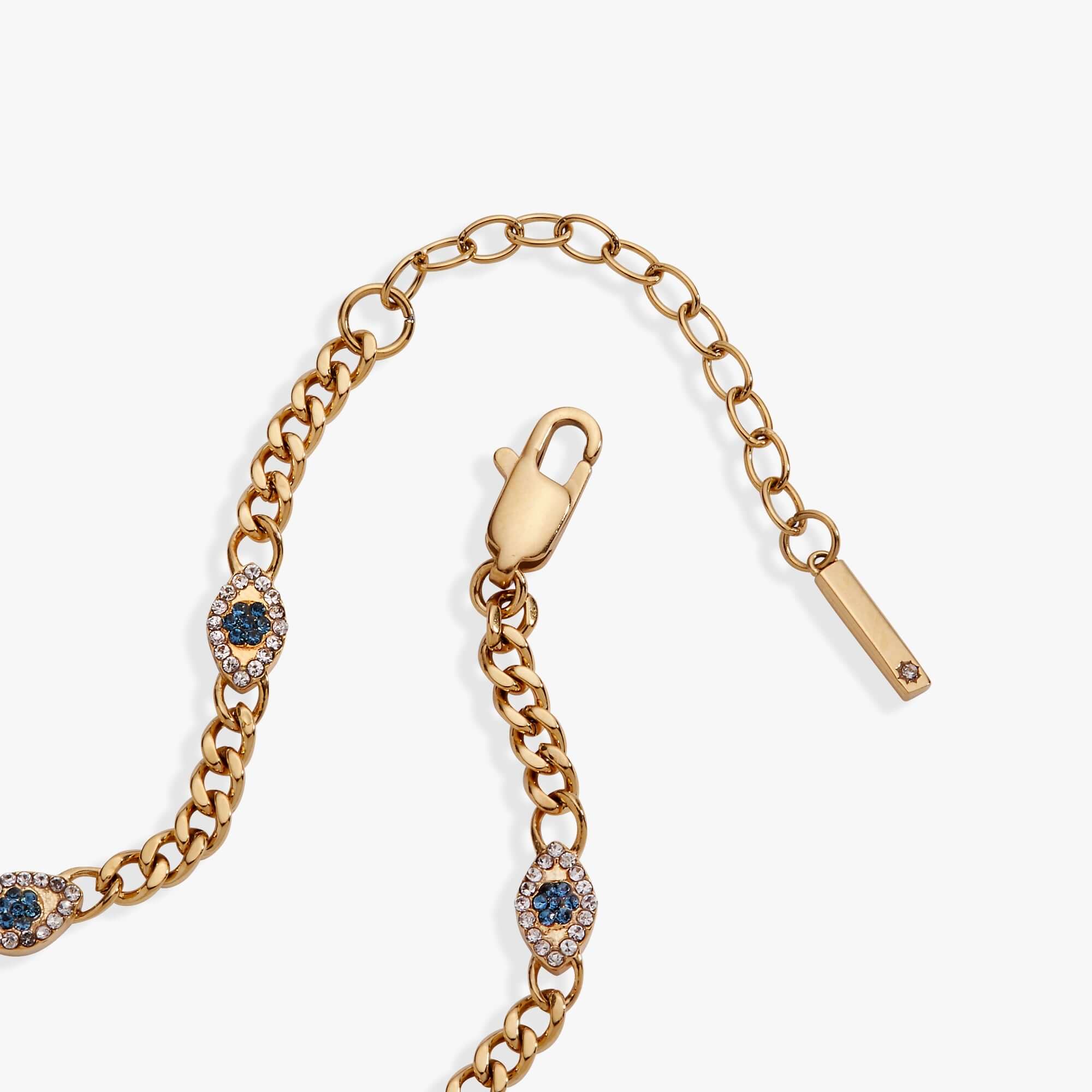 Evil Eye Curb Chain Inline Bracelet, Bracelets, $ 48.00, A Moment Of Now™