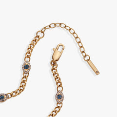 Evil Eye Curb Chain Inline Bracelet, Bracelets, $ 48.00, A Moment Of Now™