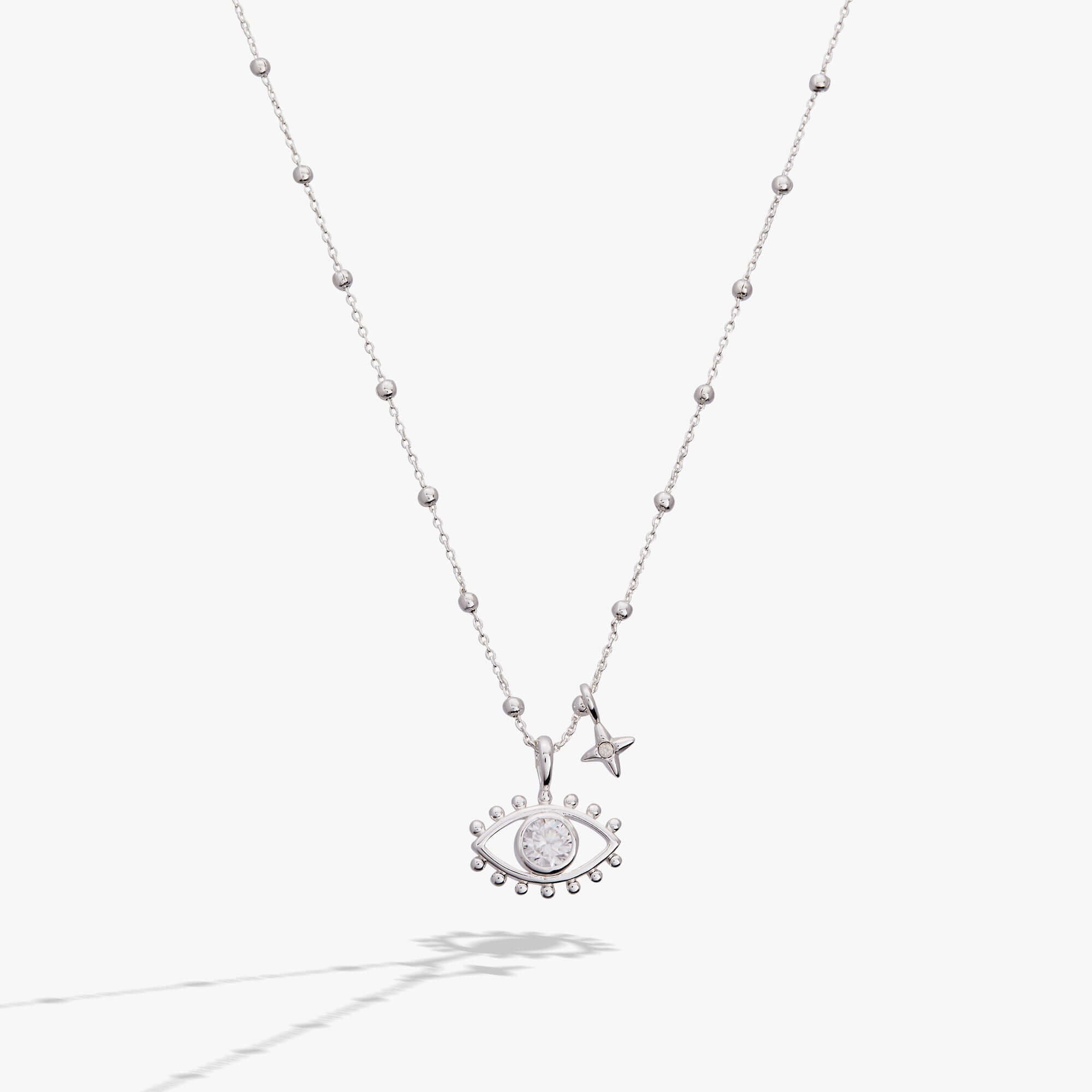 Evil Eye Duo Charm Necklace, Necklaces, $ 44.00, A Moment Of Now™