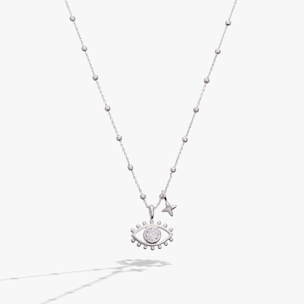 Evil Eye Duo Charm Necklace, Necklaces, $ 44.00, A Moment Of Now™
