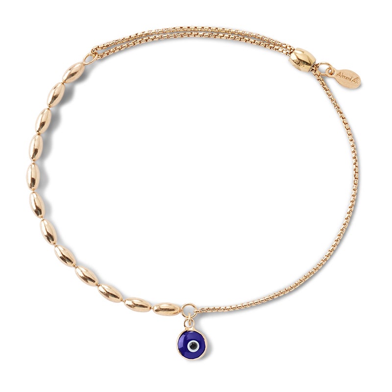 Evil Eye Pull Chain Bracelet, Bracelets, $ 88.00, A Moment Of Now™