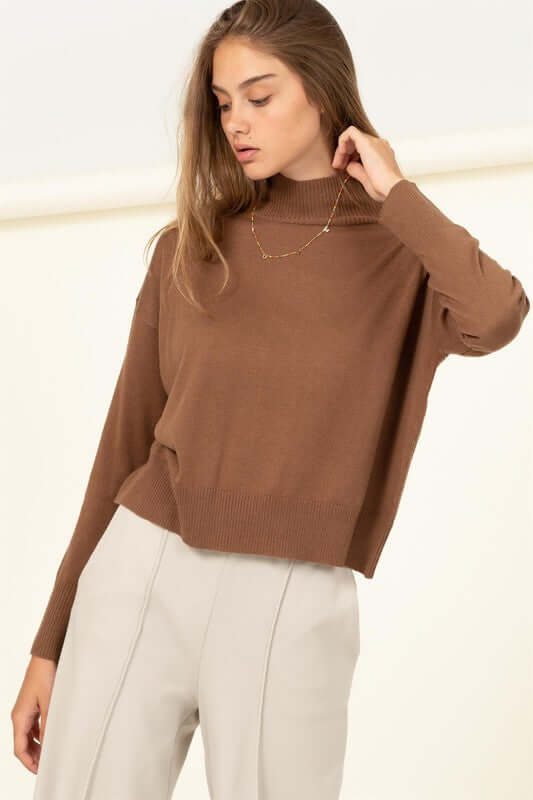 Warm Personality High-Neckline Sweater, HYFVE, $ 45.00