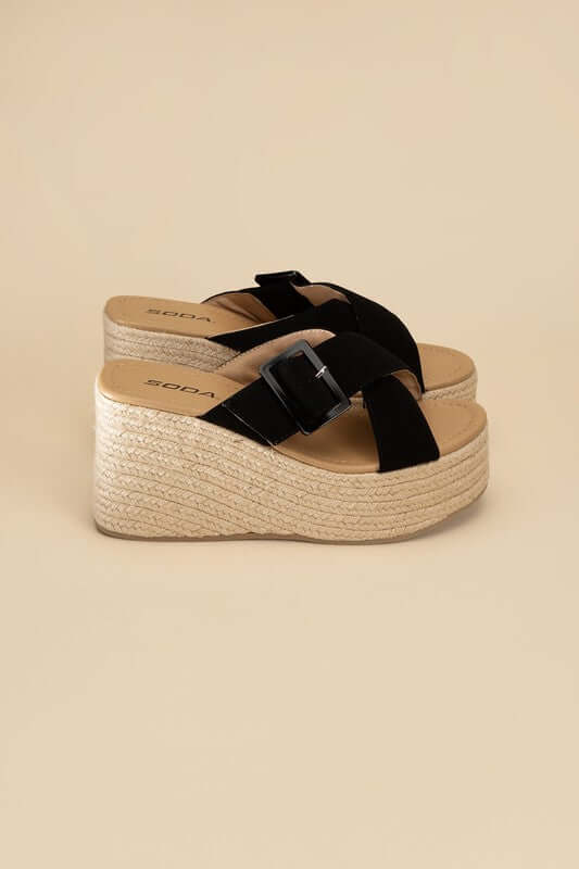 Manta Espadrille Platform  Wedges Slides Sandals