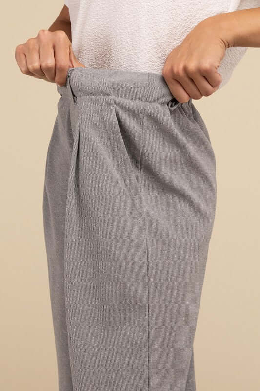 Waffle Elastic Waistband Trouser Pants, Lilou, A Moment Of Now