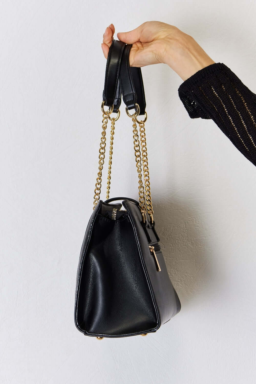 David Jones Black Quilted PU Leather Handbag, Shoulder Bags, $ 55.00, A Moment Of Now™