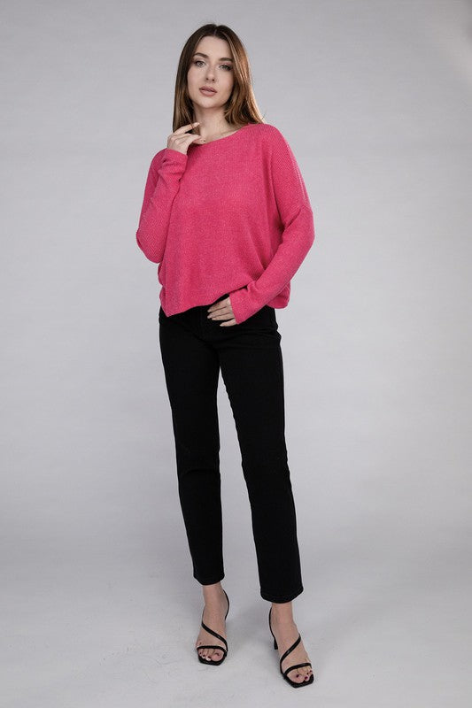 Shop Ribbed Dolman Long Sleeve Sweater, Tops, USA Boutique