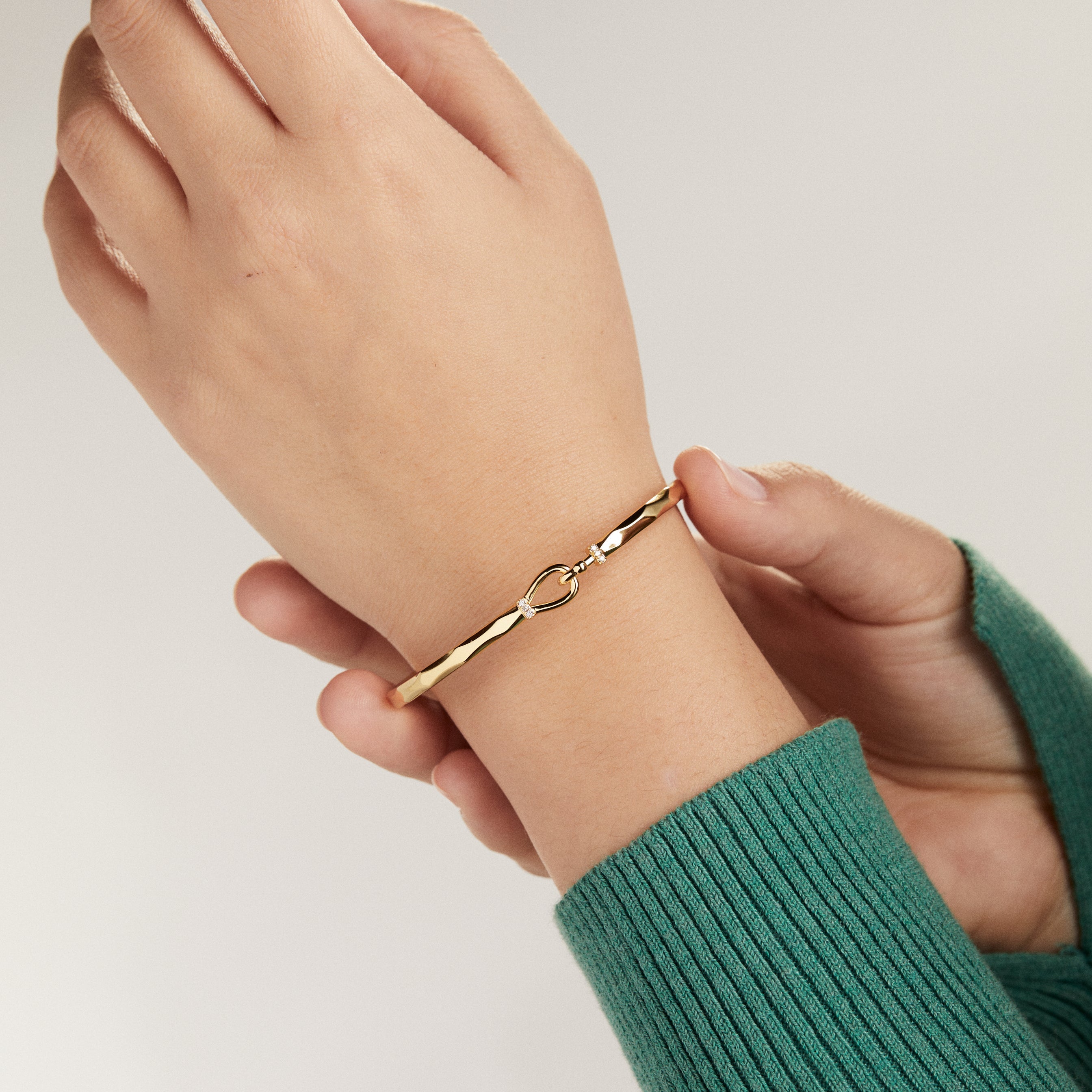 Faceted Hook Tension Bracelet, Bracelets, $ 28.00, A Moment Of Now™