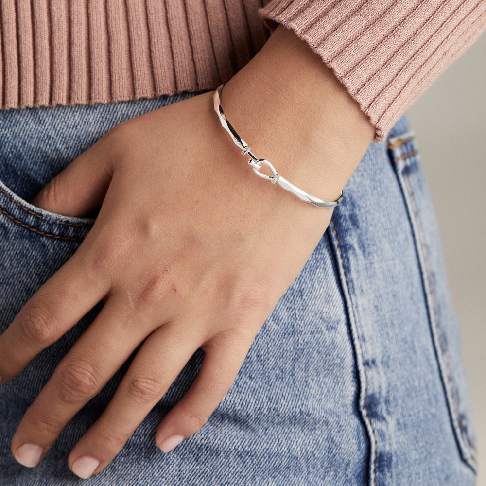 Faceted Hook Tension Bracelet, Bracelets, $ 28.00, A Moment Of Now™