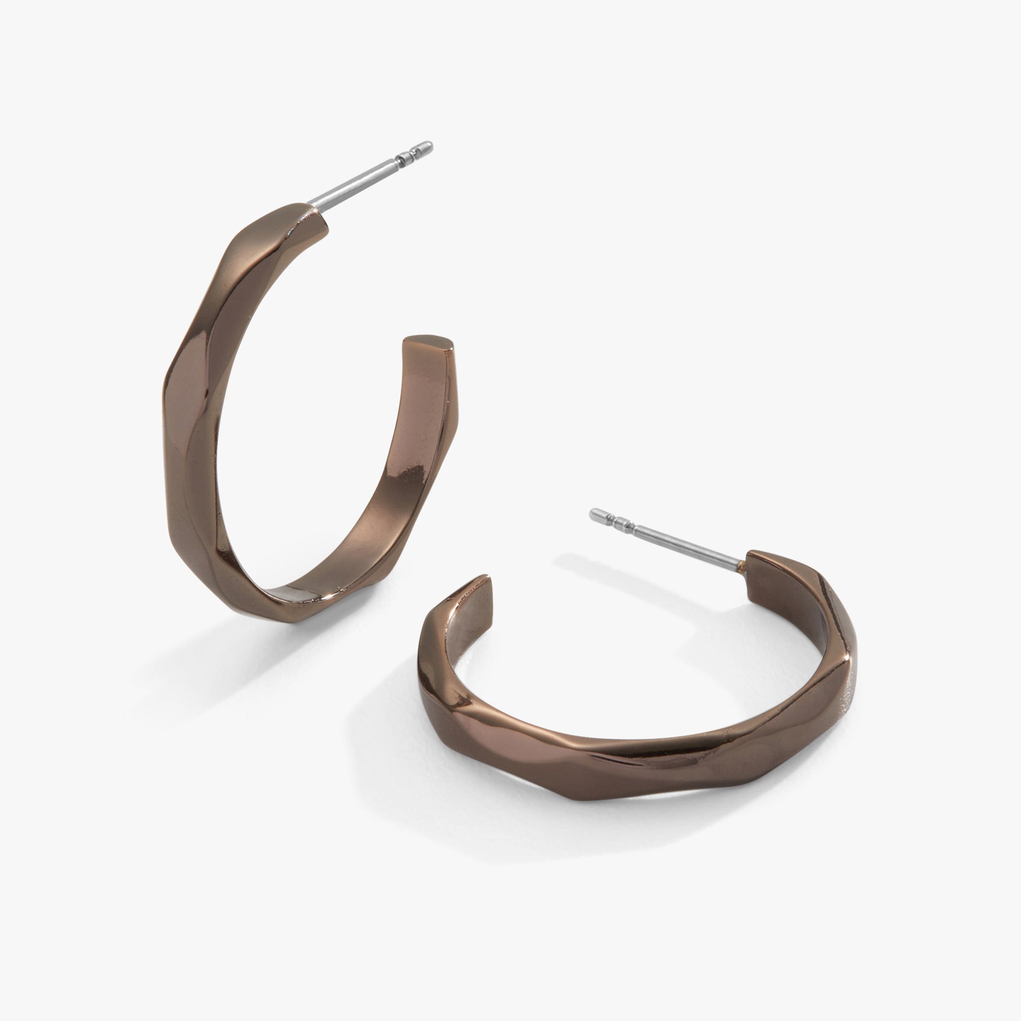 Faceted Hoop Earrings, Earrings, $ 11.90, A Moment Of Now™