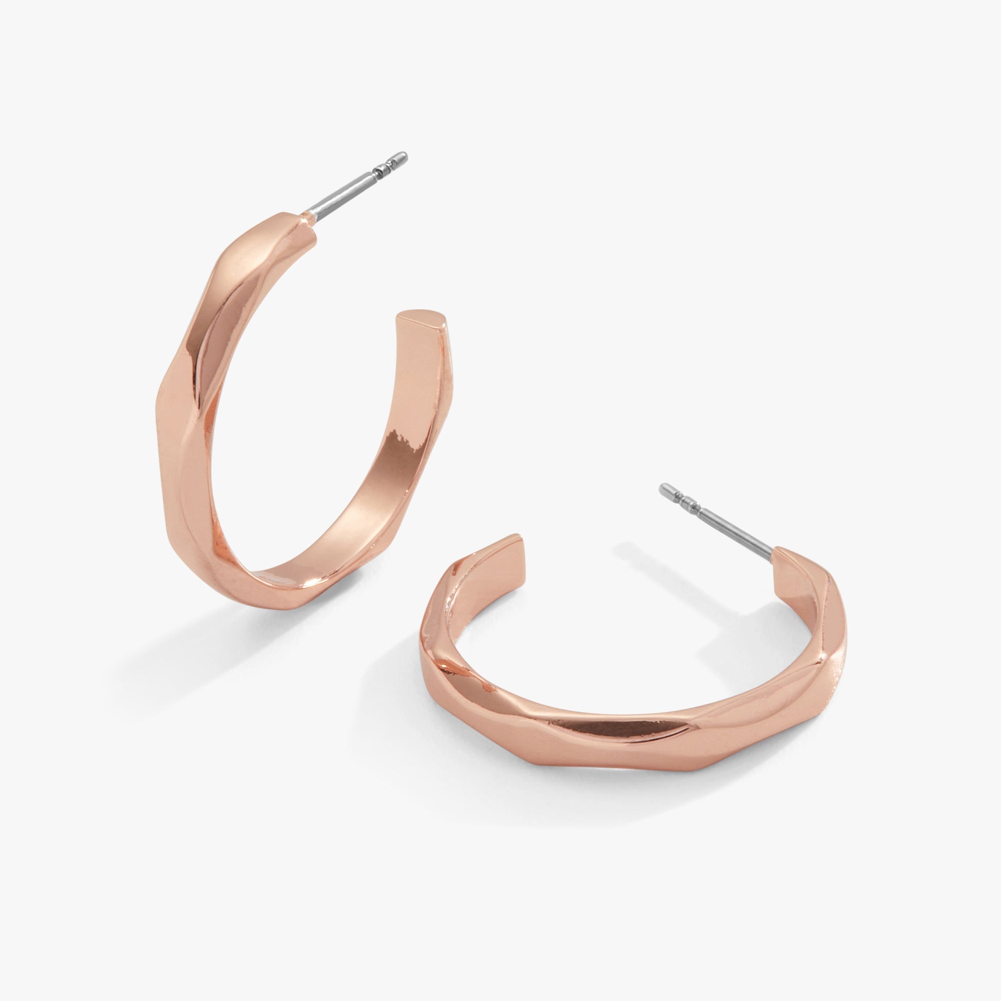 Faceted Hoop Earrings, Earrings, $ 11.90, A Moment Of Now™