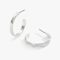 Faceted Hoop Earrings, Earrings, $ 11.90, A Moment Of Now™
