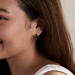 Faceted Hoop Earrings, Earrings, $ 11.90, A Moment Of Now™