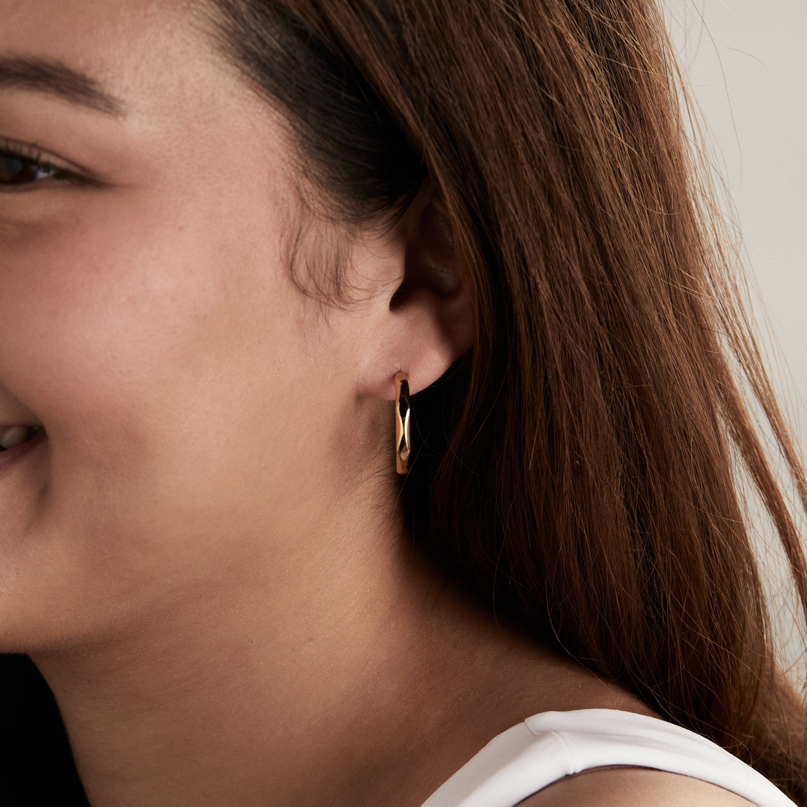 Faceted Hoop Earrings, Earrings, $ 11.90, A Moment Of Now™