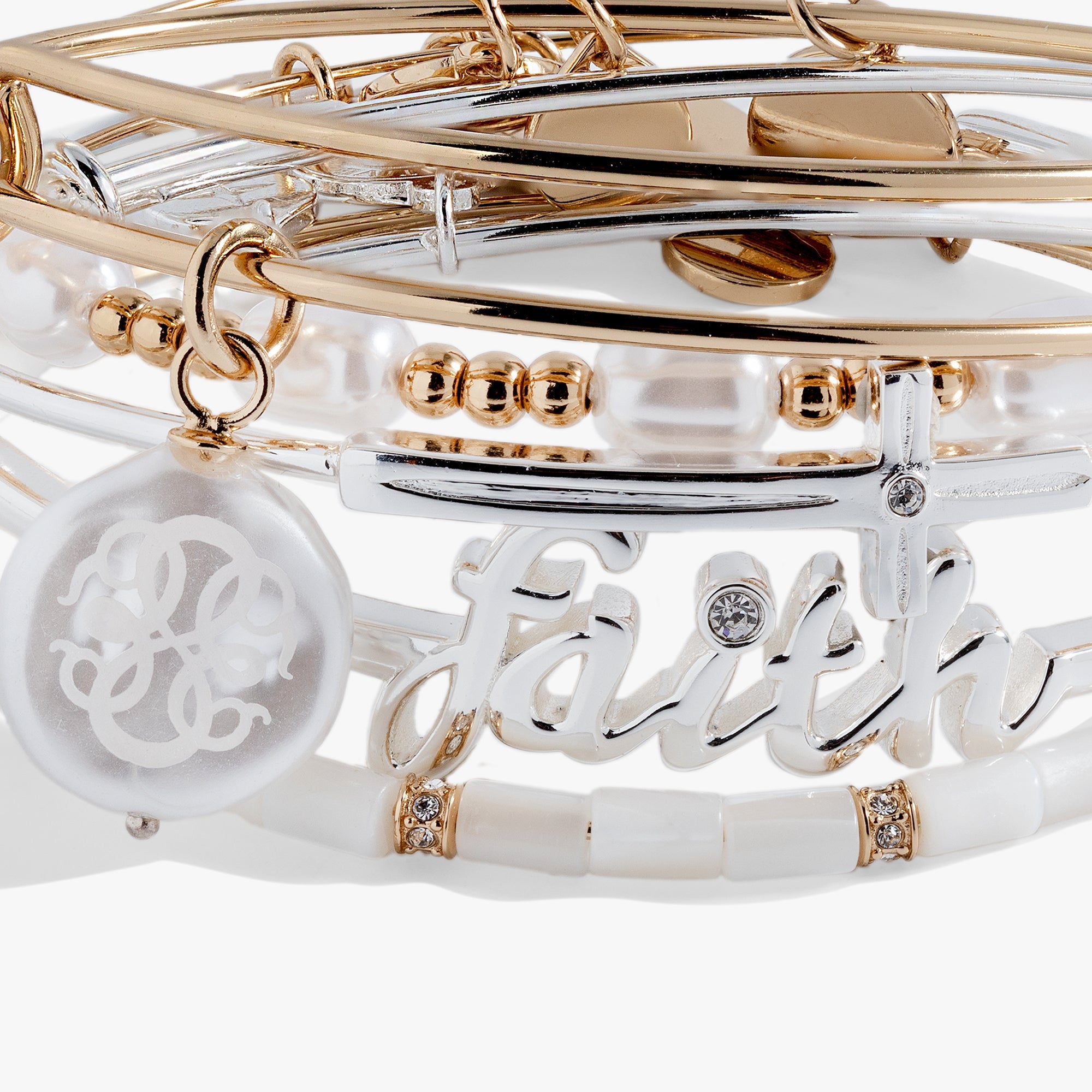 Faith Bracelets Set of 5, Bracelets, $ 98.00, A Moment Of Now™