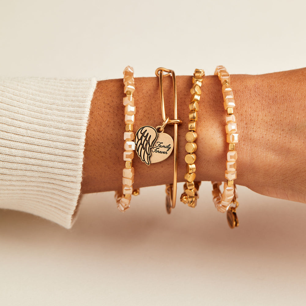 'Family Forever' Angel Wing Heart Charm Bangle, Bracelets, $ 28.00, A Moment Of Now™