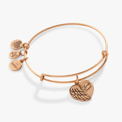 'Family Forever' Angel Wing Heart Charm Bangle, Bracelets, $ 28.00, A Moment Of Now™